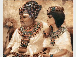 Gemalte Bilder des Archologen Winifred Brunton der gyptischen Pharaoen