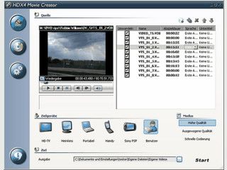 Software zur Erzeugung von Videos in den Formaten MPEG4 und 3GP fr PSP