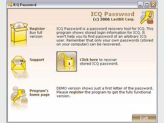 Zeigt Ihnen lokal gespeicherte ICQ Passwörter in Klartext an