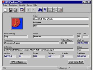 MP3Playbase, eine Datenbank zur Verwaltung fr MP3