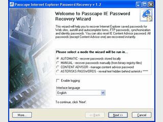 Recoverytool fr Internet Explorer Passwrter