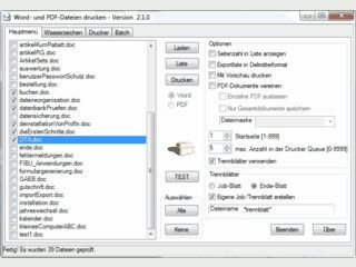 Druckt automatisch beliebig viele Worddokumente ohne diese einzeln zu ffnen.