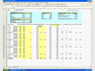 Erzeugt monatliche EXCEL-Tabellen zur Erfassung von Gleitzeit