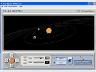 Einfaches, animiertes Modell von unserem Sonnensystem