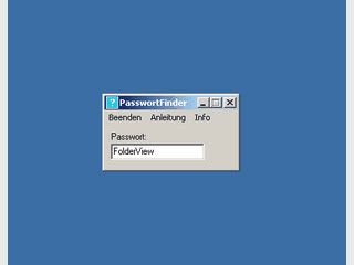 Passwortfinder dient dazu Passwörter anzuzeigen die sich hinter *** verbergen