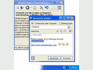 Einfacher und bequemer WinPopup Ersatz.