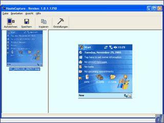 Screenshots von PDAs mit Microsoft Betriebssystem erstellen und speichern.