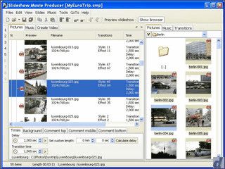 Aus Einzelbildern und Musik lassen sich Slideshow-Videos erstellen.