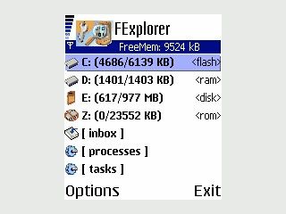 Umfangreicher Dateimanager mit nützlichen Tools für Symbian OS.