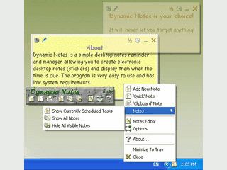 Dynamic Notes ist ein einfacher Termin- und Notizenverwaltung.