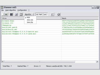 MD5, SHA-160 und SHA-256 Prfsummen berechnen und prfen.