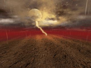 Gewitter mit Regen, Blitz und Donner