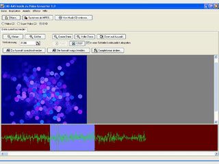 Erstellt animierte MPEG Videos aus MP3 und WAV Dateien.