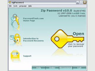 Password-Recovery Tool fr ZIP Dateien.
