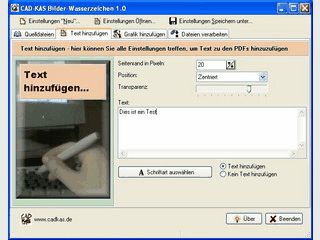 Bildern ein durchsichtiges Wasserzeichen als Text oder als Bild hinzufgen