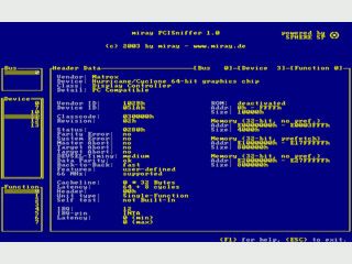 Schnelle PCI-Bus-Diagnose, Gerte- und Herstellernamen im Klartext