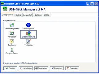 Schneller Start von Dokumenten und Anwendungen auf USB-Sticks.