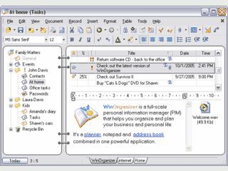 Software zur Verwaltung von Aufgaben, Terminen, Kontaktdaten usw.