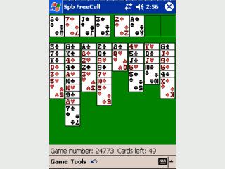 Spb FreeCell ist eine Umsetzung des bekannten Kartenspiels fr den PDA.