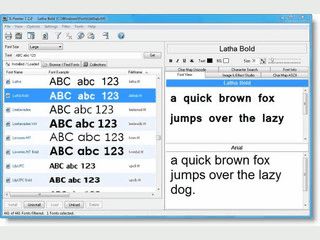 bersichtlicher Betrachter und Manager fr True-Type, Opentype, Postscript Fonts