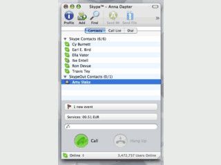 Skype VoiP Client für Macintosh Computer