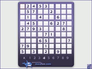 Der Denkspielklassiker Sudoku als Widget fr das Mac OS X Dashboard.
