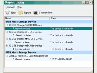 Sicheres Entfernen von USB-Gerten. Erkennung von neuen Gerten.