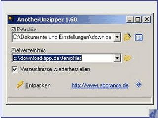 Einfaches Tool zum Komprimieren von Dateien als ZIP-Archiv.