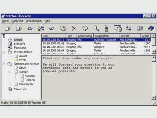 Email- und SMS-Lsung fr Netzwerke mit Webmail-Interface und Windows-Client