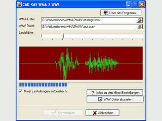 Einfaches Tool zum Umwandeln von WMA- in WAV-Dateien.