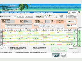 Urlaubs- und Krankeitstage sowie berstunden, Gleitzeiten usw. verwalten.