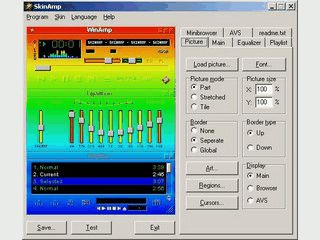 Praktisches Tool, das Skins fr Winamp aus Bildern erstellt.