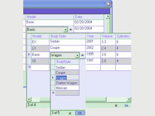Erweitert die Tabellen-Funktionen um Combobox, Buttons und Memofelder.