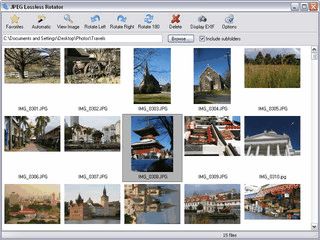 JPEG Lossless Rotator erlaubt das schnelle und verlustfreie Drehen von Bildern.