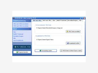 MS Outlook und Outlook Express MSG und EML Dateien konvertieren.