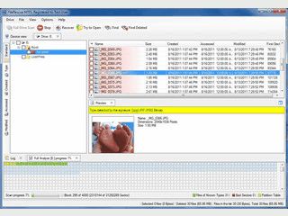 Datenwiederherstellung von gelschten Dateien auf NTFS-Laufwerken.