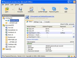 Passwort Recovery fr MS Office Dokumente.