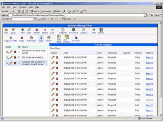 Software zur Organisation und Verwaltung von Testlufen und Bug-Tracking.