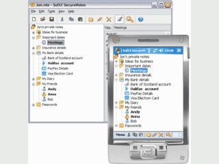 Personal Information Manager fr Desktop und PDA mit Verschlsselung.