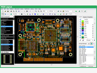 Software zur Gestaltung von Leiterplatten und anderen elektronischen Bauteilen.