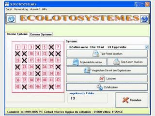 Software fr die Erstellung von optimalen Systemwetten fr das Lotto.