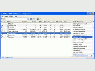 Tool zur Suche nach Keywords fr textbasierte Werbeanzeigen.