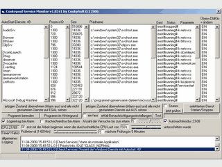 Service Monitor zur berwachung von Windows-Diensten.