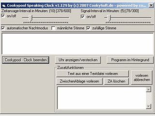 Sprechende Uhr auf Basis der MS SpeechEngine.