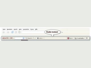 Direkter Zugriff auf deutsche Online-Radiosender via Browser-Toolbar.