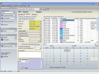 Urlaubs- und Fehlzeiten-, bzw. Einsatz- oder Projektplaner.