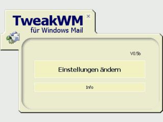 Software zum Verndern der Einstellungen von Windows Mail.