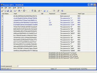 Passwort-Wiederherstellung fr MD4, MD5, MySQL und andere Hash's