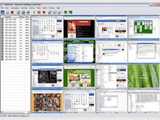 Zeigt den Desktop von beliebig vielen Computern eines Netzwerks an.
