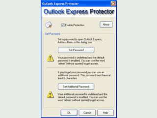 Den Zugang zu MS Outlook Express mit einem Passwort schtzen.